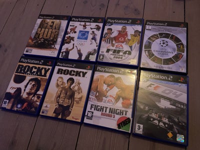 Otte sportsspil til PS2, PS2, sport, Følgende otte sportsspil til PlayStation 2 sælges: 

- Ben Hur 