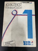 Kvik-Tekst for IBM PC og XT fra kvik-data, Vintage