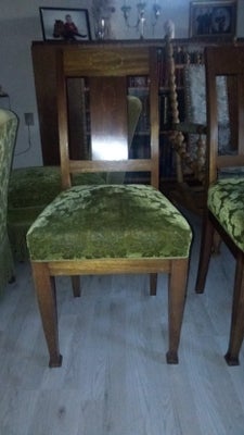 Spisebordsstol, Træ, Empire, b: 34 l: 43, Højde 95 cm.. Er fra omkring år 1900. Der er 4 stk.. 400 k