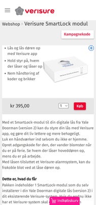 Døralarm, Yale, verisure, Verisure SmartLock modul