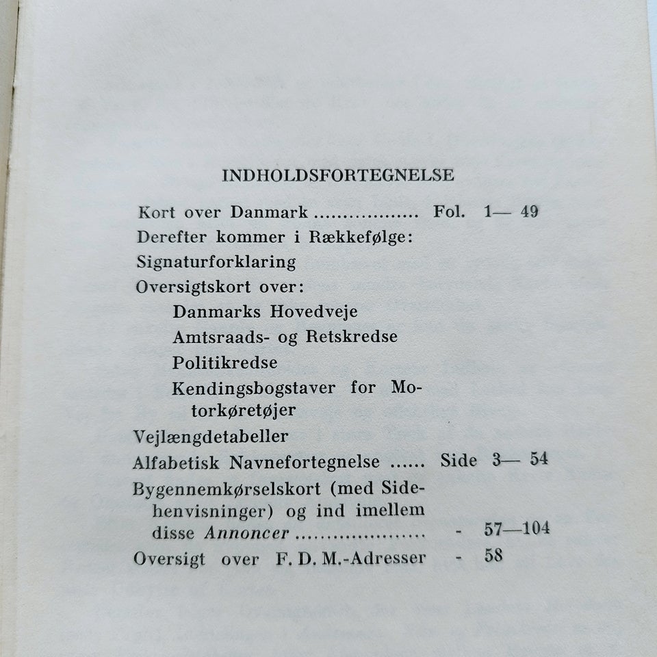 FDM Kortbog fra 1954, FDM, emne: geografi