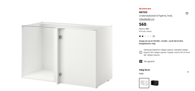 Hjørneskab, IKEA, Ikea METOD 602.055.17 Hjørneskab sælges.

128x68x80cm

Købt forkert og derfor helt