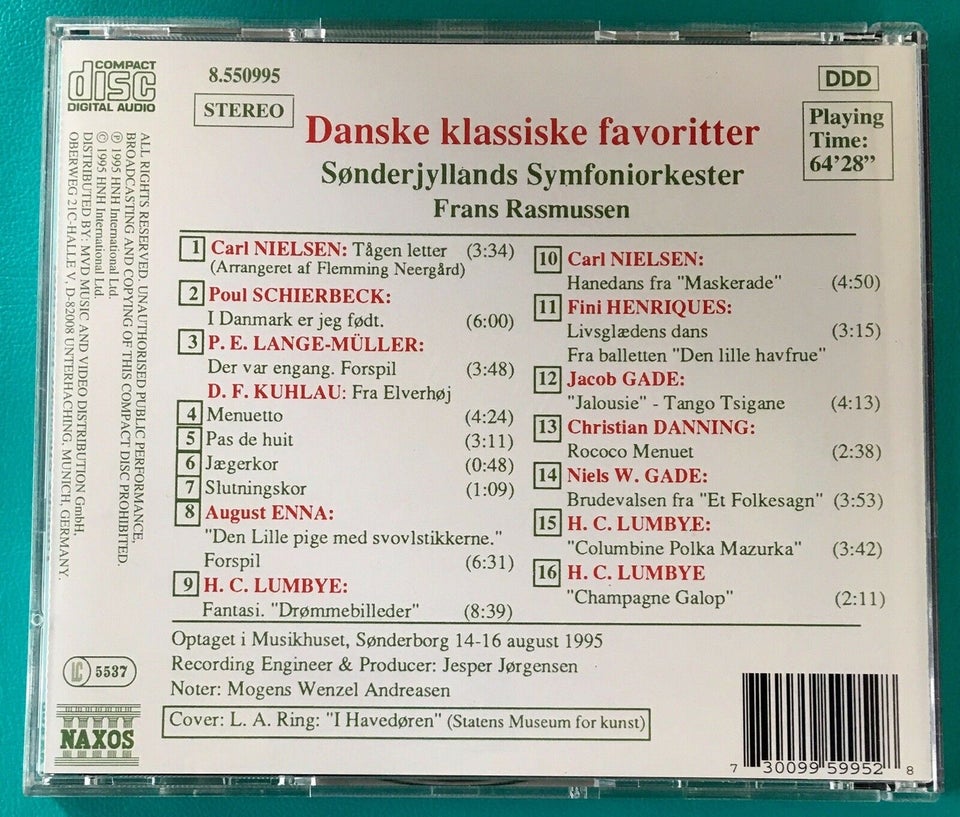Danske Klassiske favoritter (2CD): Vol. 1+2, klassisk