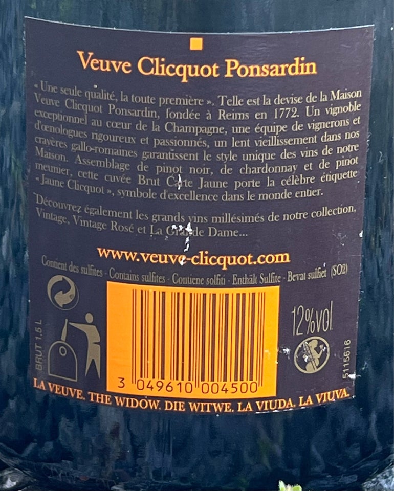 Vin og spiritus, VEUVE CLICQUOT Magnum