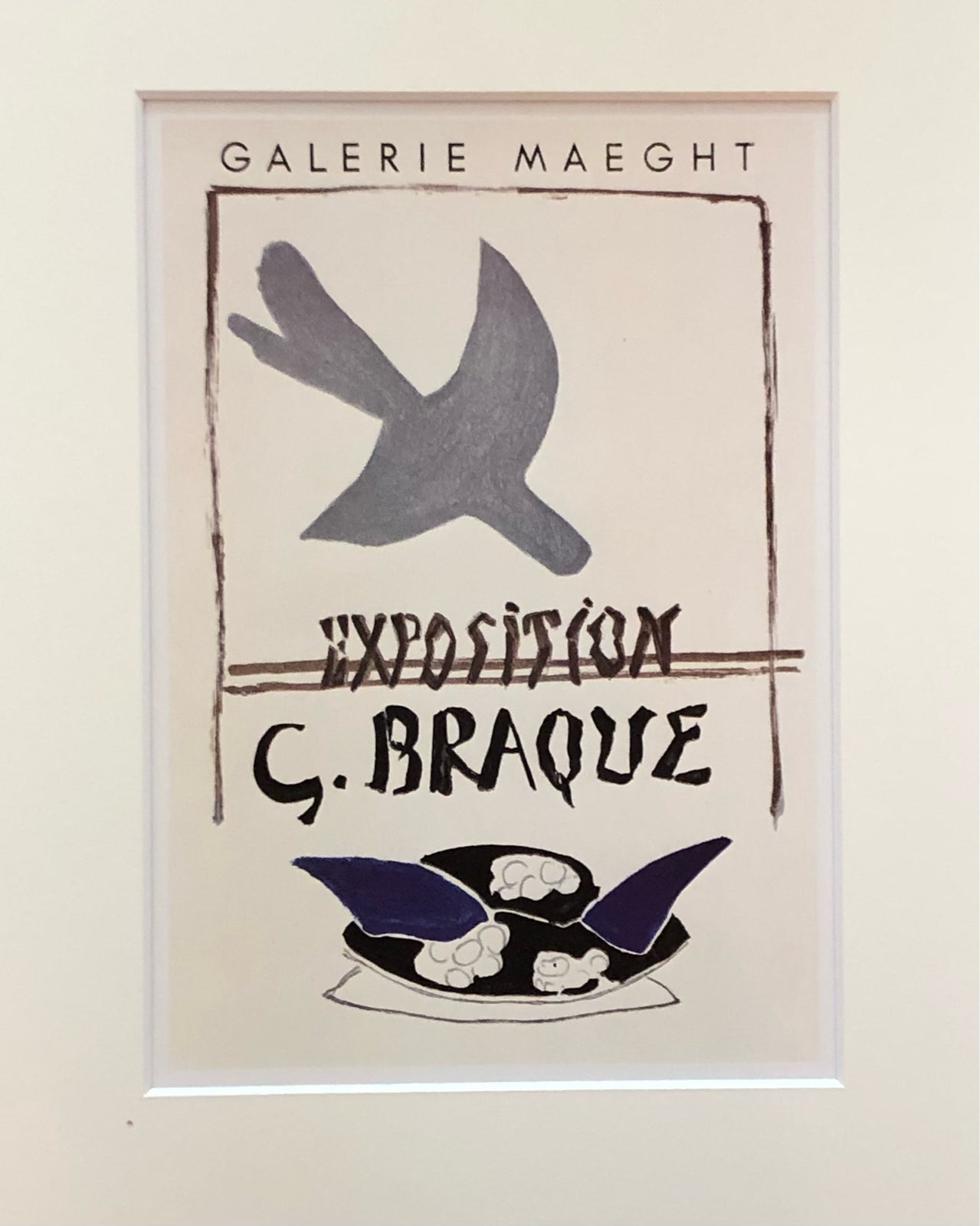 Indrammet Braque-billede, Braque, b: 32 h: 42