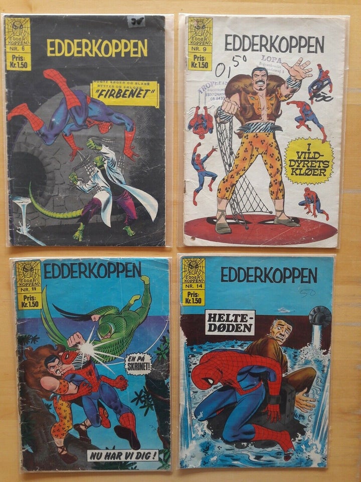 Danske Edderkoppen fra 60'erne og 70'erne, Tegneserie
