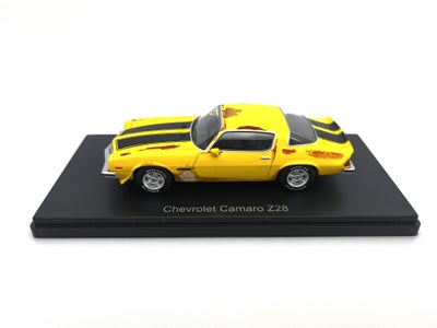 Modelbil, Chevrolet Camaro Z28,  Neo Scale Models, skala 1:43, US muskelbil fra midten af 1970erne. 