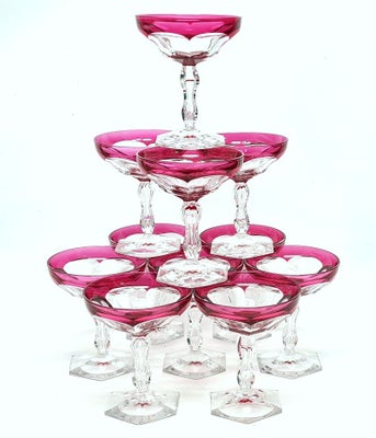 Glas, Champagneglas / champagneskål, Val Saint Lambert / VSL, Belgien, 11 helt umådeligt fantastiske