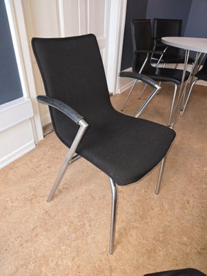 Spisebordsstol, Sort stof, 7 stole. 100 kr stk. 7 for 600.
