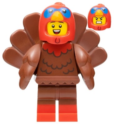 Lego Minifigures, Serie 23

1 enkelt hvor det kun er figuren:

col406 Turkey Costume 30kr.

Se også 