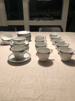 Porcelæn, 10 kaffekopper( 3 te kopper 2 sort ) , Royal Copenhagen