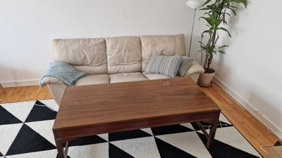 Sofabord, Antik, teaktræ, b: 145 l: 69 h: 51, Antik sofabord med skuffer til opbevaring og messigdet