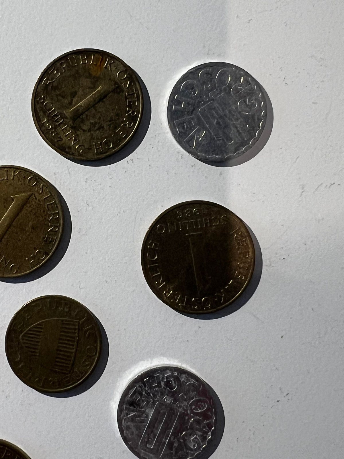 Vesteuropa, mønter, 9 stk