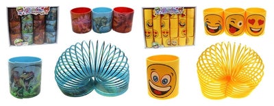 Andet legetøj, Slinky, forskellige farver og motiver, Kalendergave, Den sjove Spiralen der kan gå ne