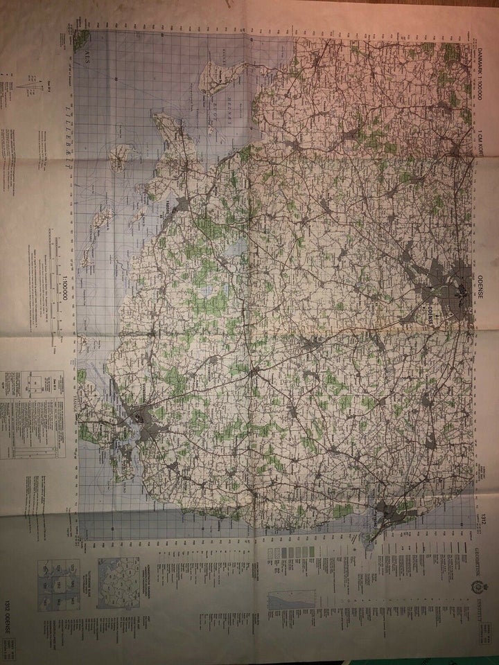 Landkort, Bogense, 1:100.000