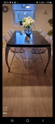 Spisebord, Keramisk, Ilva, b: 90 l: 100, Spiserbord med stole og stolebar