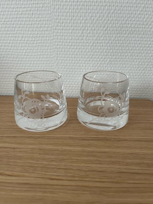 Glas, Fyrfadsstager, Royal Copenhagen, Hermed sælges et sæt (2 stk) fyrfadsstager fra Royal Copenhag
