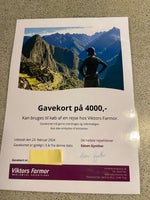 Gavekort til Viktors Farmor på 4000 kr. sælges...