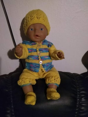 Dukketøj, Baby Born, Strikket dukketøj til dukke på 43 cm.