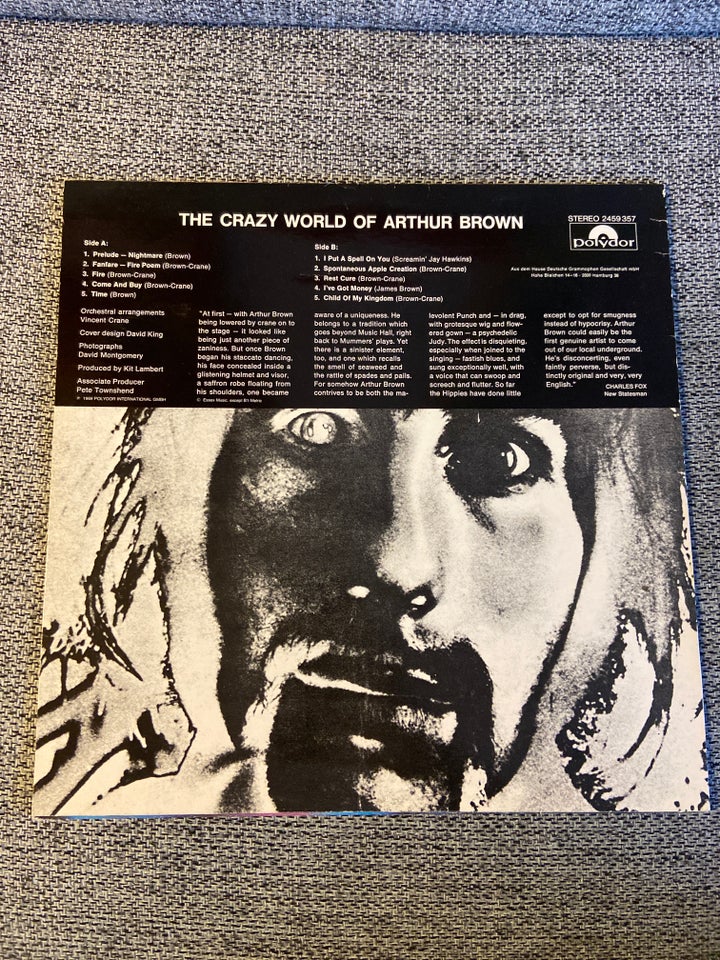 LP, Arthur Brown, The Crazy World of Arthur Brown