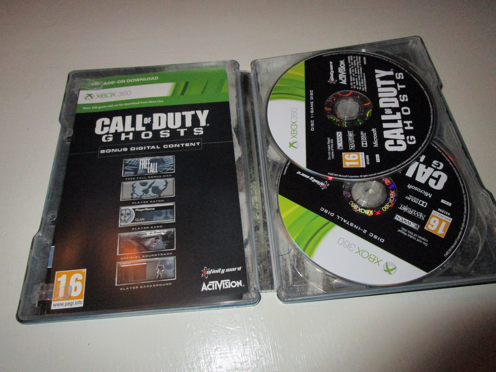 XBOX 360 Call Of Duty Ghosts DVD Install & Game Discs