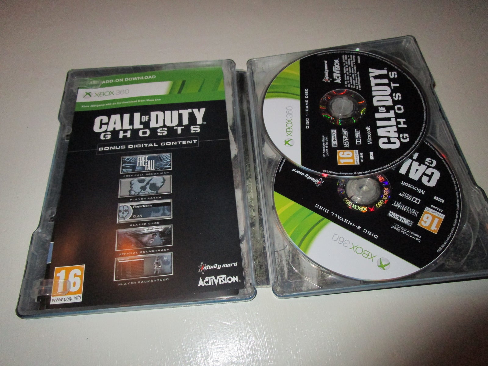 Call Of Duty Ghosts (2 Discs) Microsoft Xbox 360 Game Disc Only Free Ship