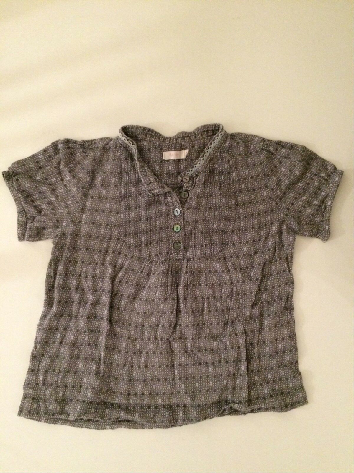 Skjorter, Grå mønstret skjorte bluse, Aya Naya