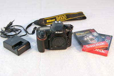 Nikon D500, spejlrefleks, 20,9 megapixels, Perfekt, Jeg sælger mit skønne Nikon D500 kamera da jeg g