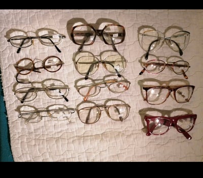 Andre samleobjekter, Vintage briller, Vintage/retro briller.  Nr 1: stålbrille, kr 35,-/nr 2 meget g
