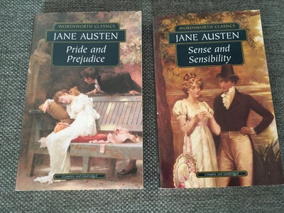 Pride and Prejudice og Sense and sensibility, Jane Austen, genre: roman, To klassikere af Jane Auste