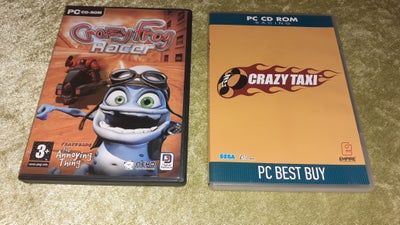 CRAZY TAXI., til pc, anden genre, 2 velholdte PC spil 

1. CRAZY TAXI 

2. CRAZY Frog Racer 

Samlet