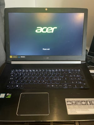 Acer Aspire 7, Perfekt, Aspire 7 - model A717-72G-541W med stor 17,3” skærm 
Processor: i5-8300H / 2