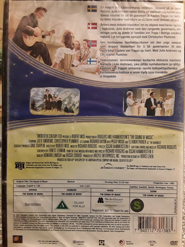 The Sound Of Music, DVD, musical/dans