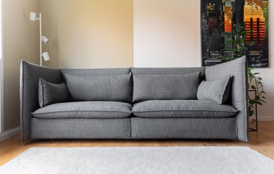 Sofa, 3 pers. , Vitra, Velholdt moderne italiens designer sofa fra 2019 i Grafit Melange Farve ( 450