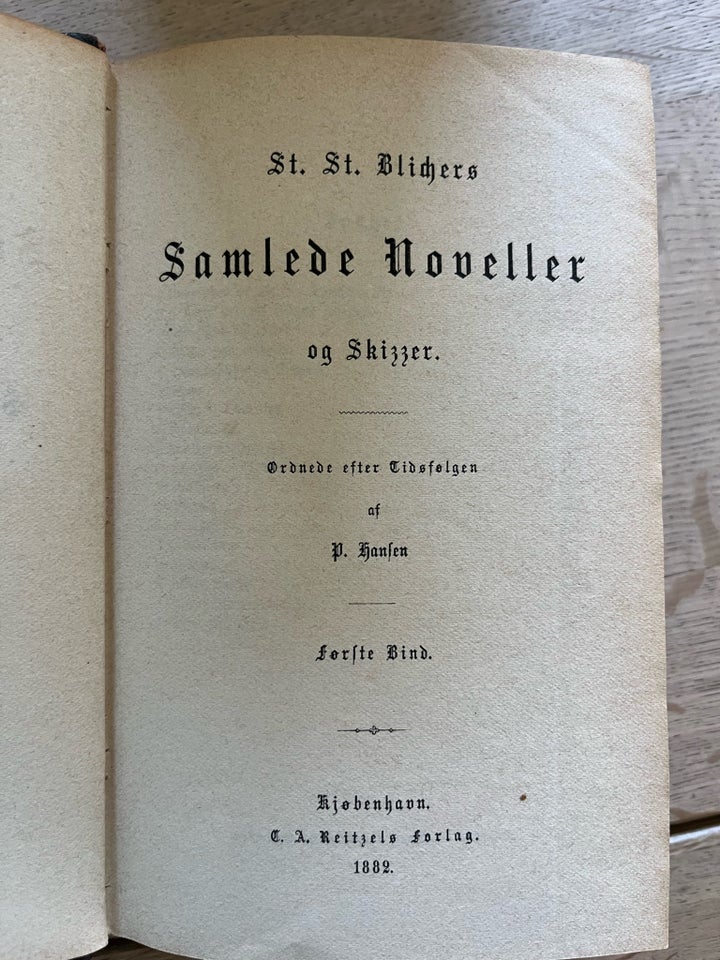 Blicher’s noveller bind 1-4, St. St. Blicher, Bogsamling