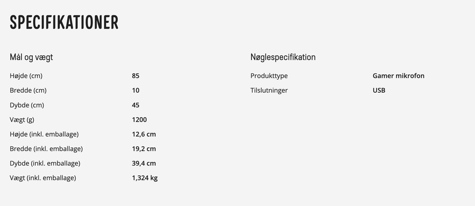 Mikrofon, NOS, Perfekt