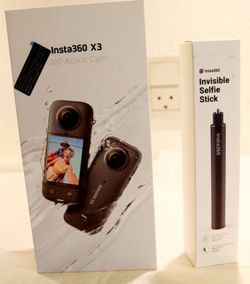 Action kamera, digitalt, Insta360, X3, Perfekt, Insta360  X3 Action Camera med invisible selfie stic