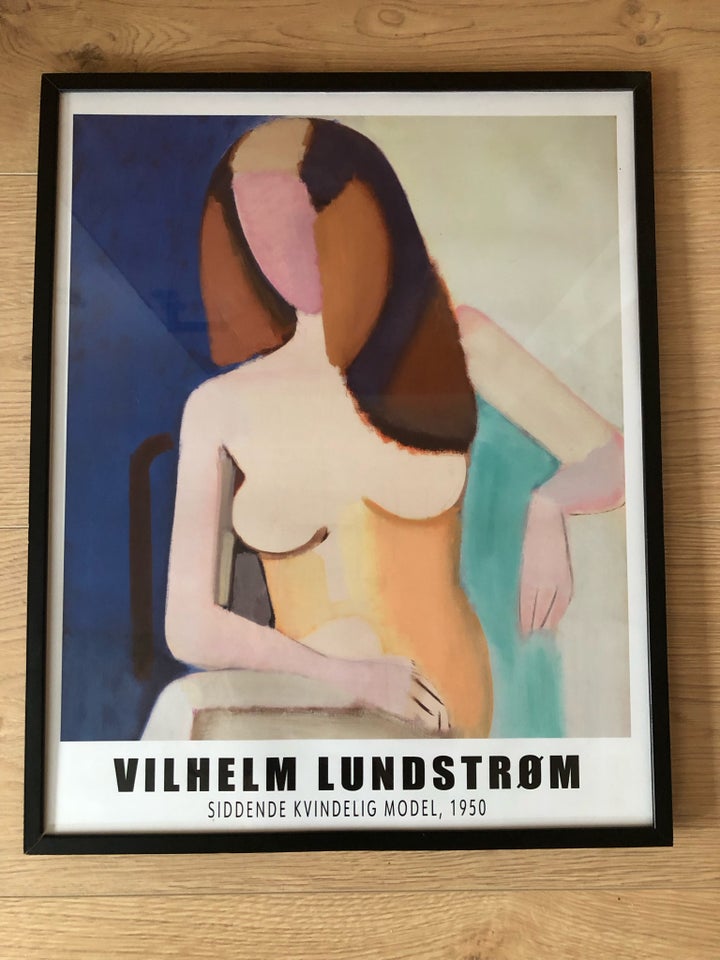 Plakat, Vilhelm Lundstrøm, motiv: Siddende kvindelig