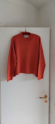 Sweater, Ivan Grundahl , str. 40, Teglrød, Merino uld, Næsten som ny, Meget lækker kvalitet i Grunda