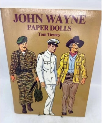 Påklædningsdukker,  RETRO HÆFTER, JOHN WAYNE PAPER DOLLS
ANTIQUE IN FULL COLER
GLAMOROUS MOVIE STAR
