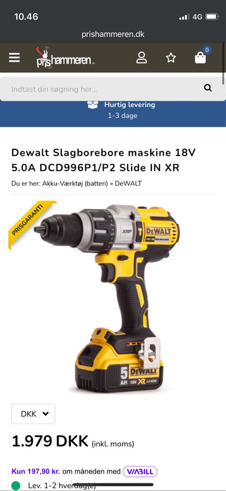 Slagboremaskine, DeWalt