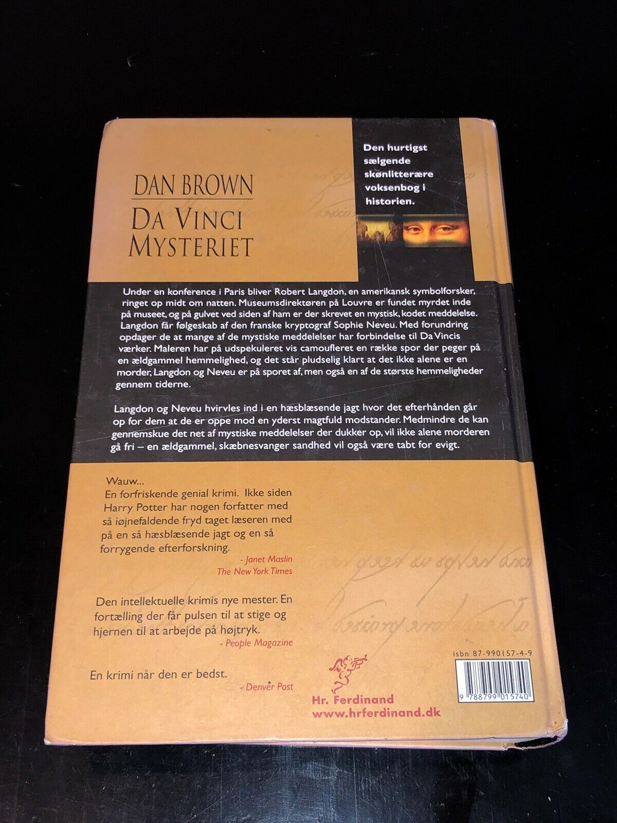 Da Vinci Mysteriet, Dan Brown, genre: krimi og spænding
