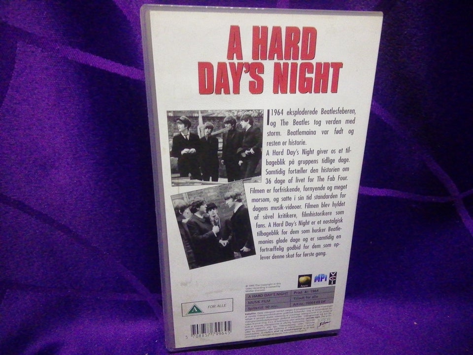 Musikfilm, A HARD DAY'S NIGHT, instruktør THE BEATLES