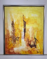 Akrylmaleri, Henri Koé, b: 85 cm h: 105 cm
