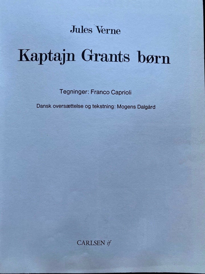 Kaptajn Grants børn, Jules Verne, Tegneserie