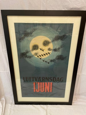 reklameplakat, arne ungermann, motiv: luftværnsdag , b: 84 h: 124, Original oplysningsplakat forment
