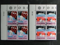 Færøerne, stemplet, Øvre marginalblokke - AFA 160-161 -