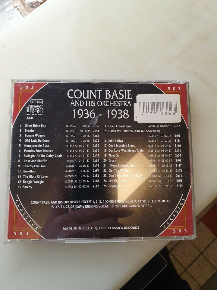 Count Basie and his orchestra: 1936-1938, jazz