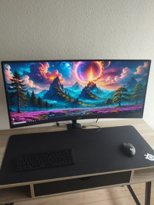 AOC, fladskærm, Cu34G2xp, 34 tommer, Perfekt, Sælger denne lækre 34" curv gaming skærm 180hz 3440x,1