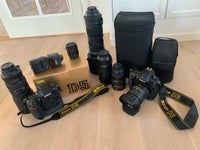 Nikon D5, D3 og 5 objektiver , spejlrefleks